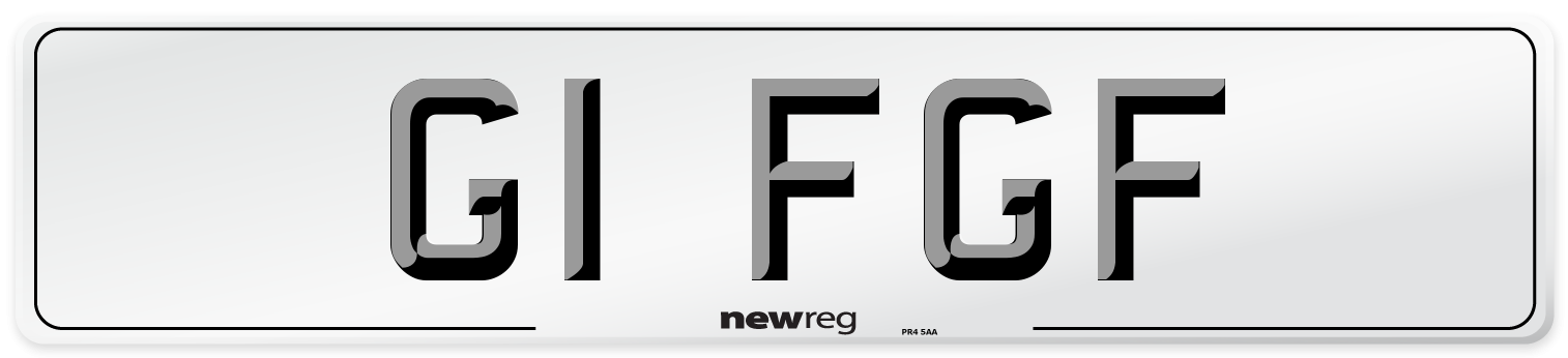 G1 FGF Number Plate from New Reg